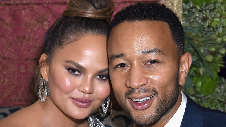 Chrissy Teigen and John Legend smiling