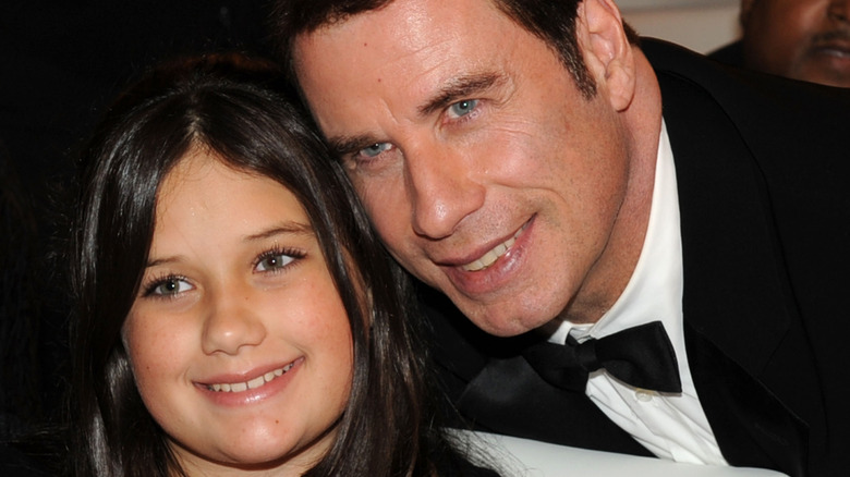 Ella and John Travolta smiling