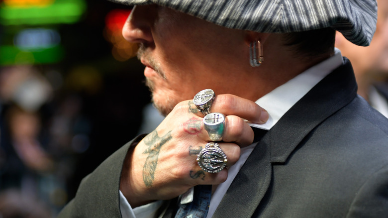 Johnny Depp's hand tattoo