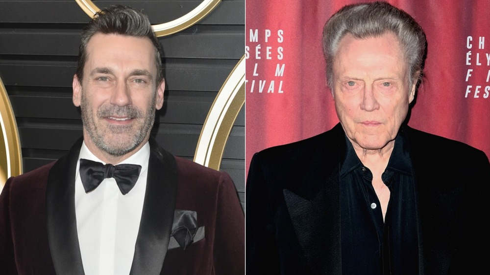 Jon Hamm and Christopher Walken on a red carpet