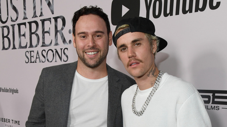 Scooter Braun with Justin Bieber