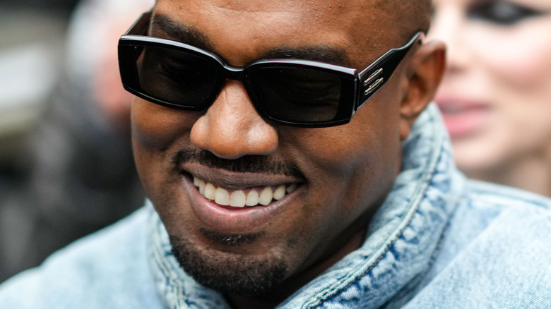 Kanye West smiling