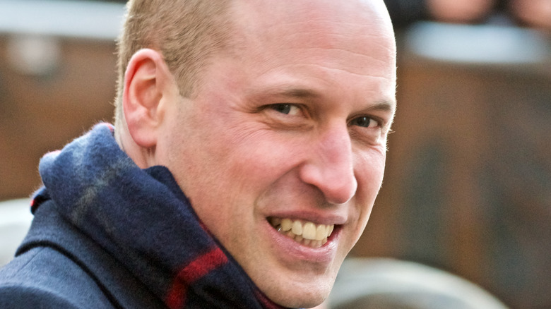 Prince William smiling scarf