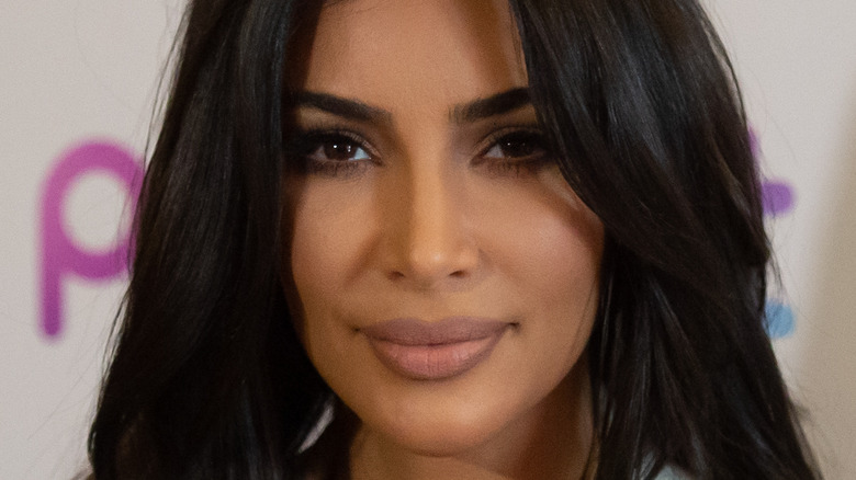 Kim Kardashian smiling