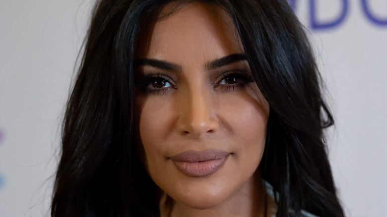 Kim Kardashian looking into the camera