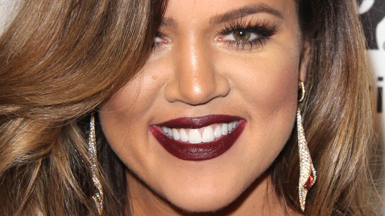 Khloe Kardashian smiling