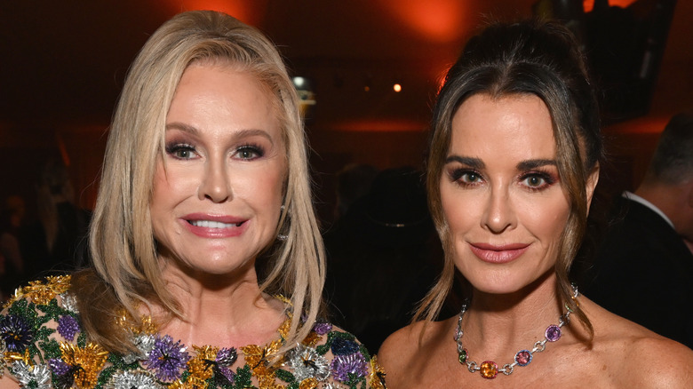 Kathy Hilton and Kyle Richards smiling