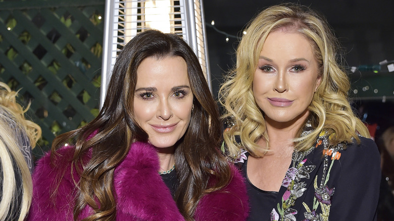 Kyle Richards and Kathy Hilton posing