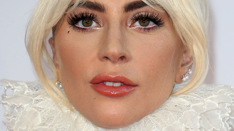 Lady Gaga wearing white eyeliner