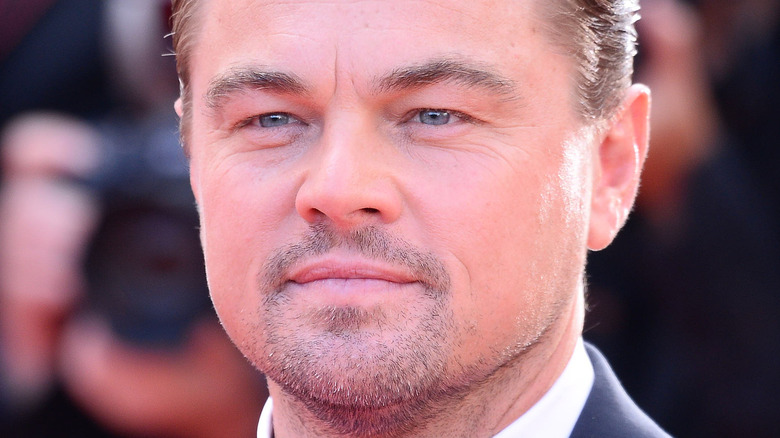 Leonardo DiCaprio poses in a suit
