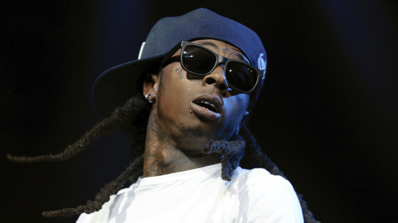 Lil Wayne performing in Louisiana in 2008