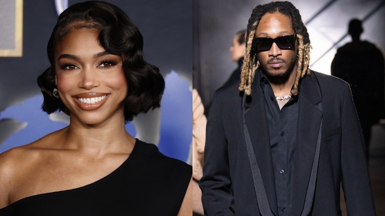 Lori Harvey smiling and Future walking on a runway