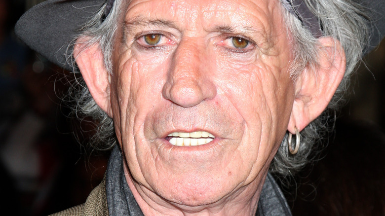 Keith Richards looking at the camera