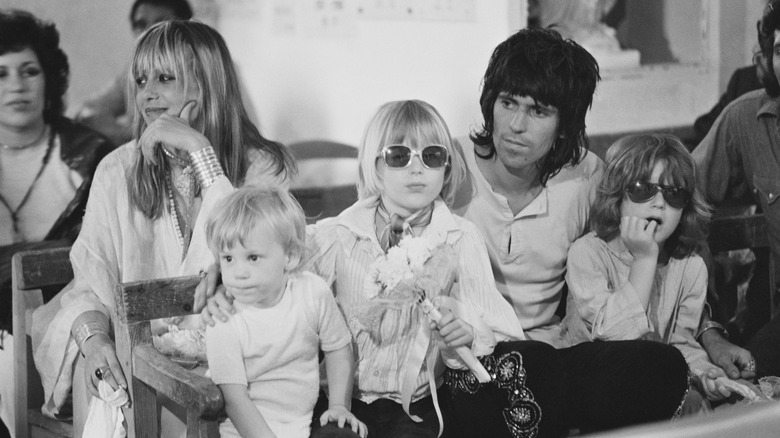 Keith Richards with his family in the 1960's