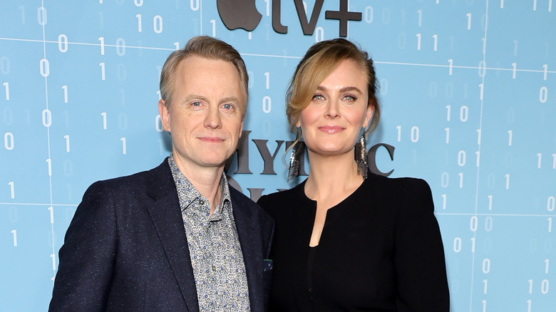 Emily Deschanel and David Hornsby pose together