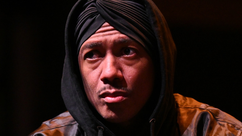 Nick Cannon looking pensive
