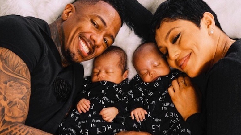 Nick Cannon and Abby De La Rosa with kids Zillion and Zion