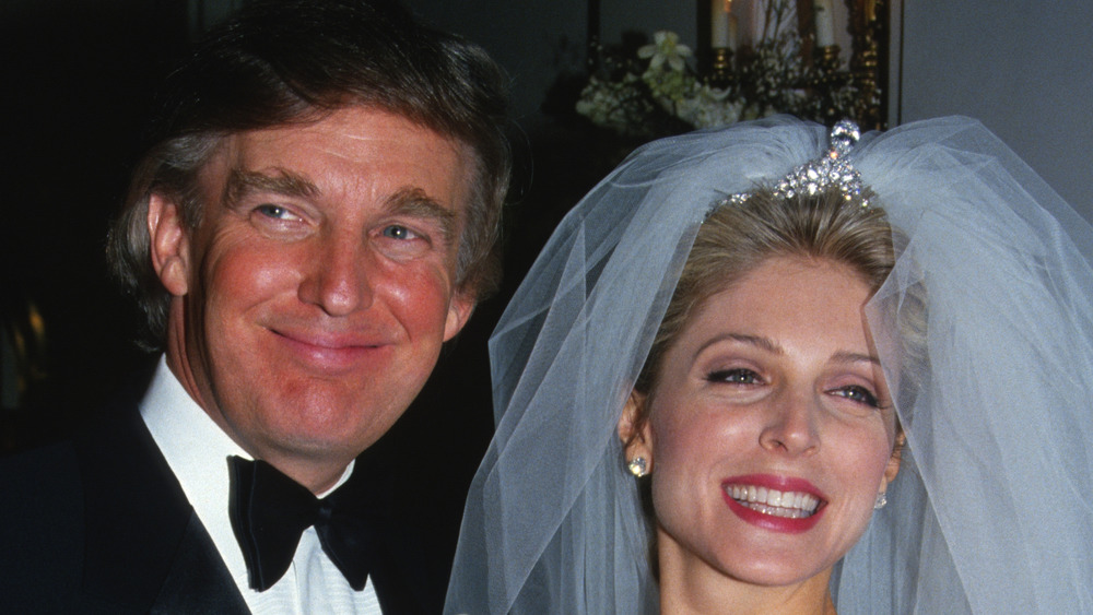 Donald Trump with second wife Marla Maples