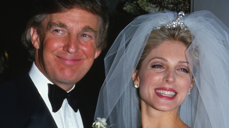 Donald Trump with second wife Marla Maples