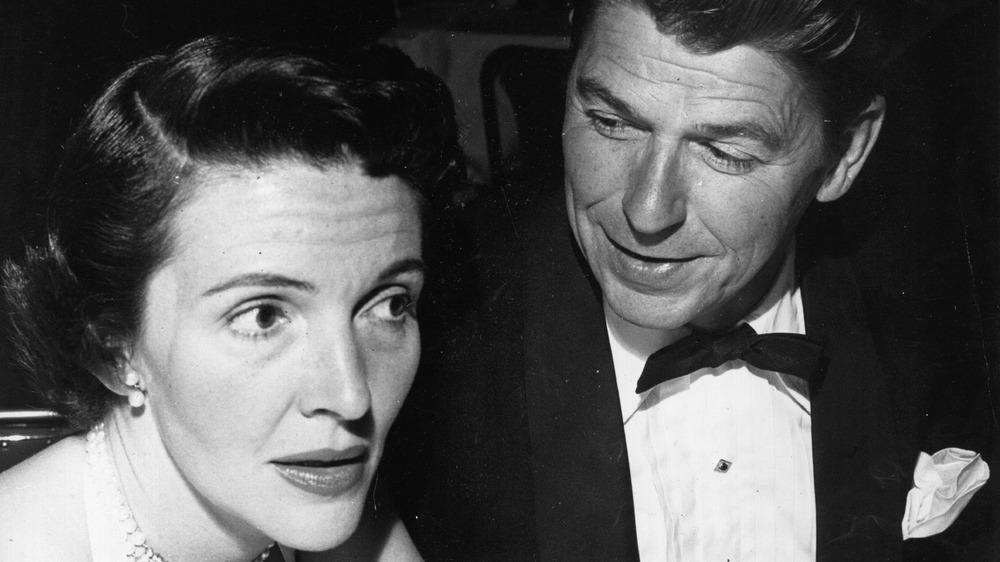 Nancy Reagan and Ronald Reagan speaking