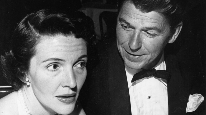 Nancy Reagan and Ronald Reagan speaking