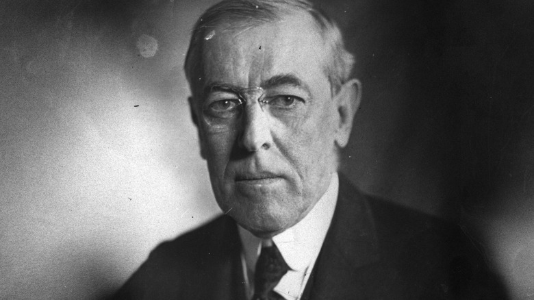Woodrow Wilson looking serious