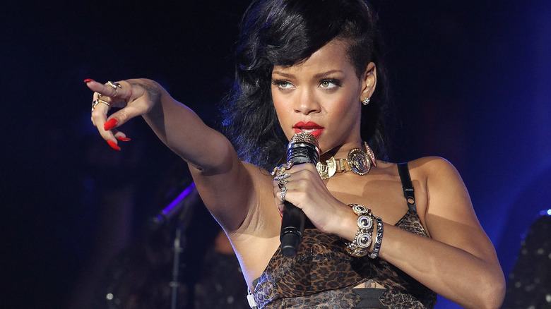 Rihanna performing on stage