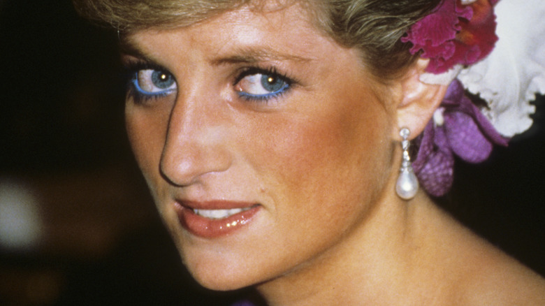 Princess Diana grimacing