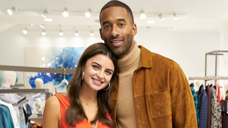 Rachael Kirkconnell and Matt James pose together on 'The Bachelor'