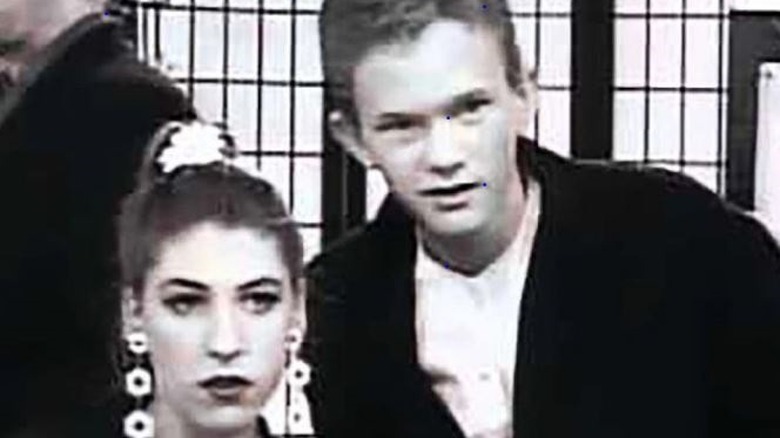 Mayim Bialik and Neil Patrick Harris together on set