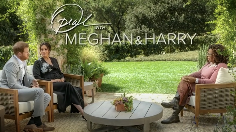 Meghan Markle and Prince Harry with Oprah