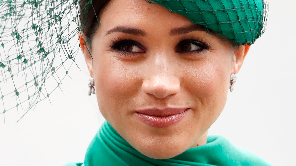 Meghan Markle, the Duchess of Sussex, wearing emerald green at an event