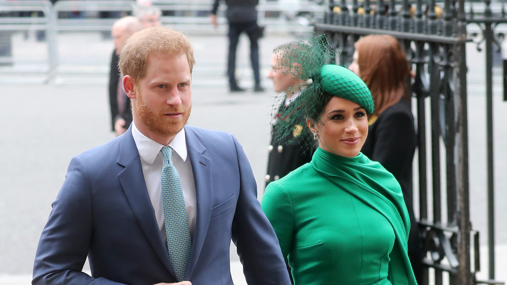 Meghan Markle and Prince Harry walking
