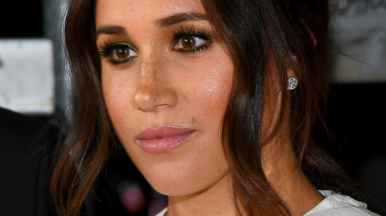 Meghan Markle looking serious