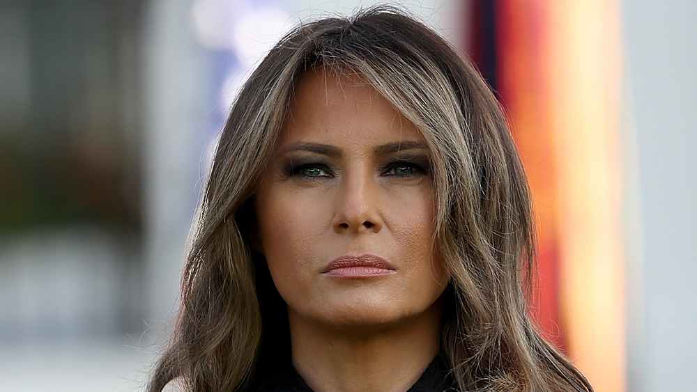 Melania Trump stares off into the distance