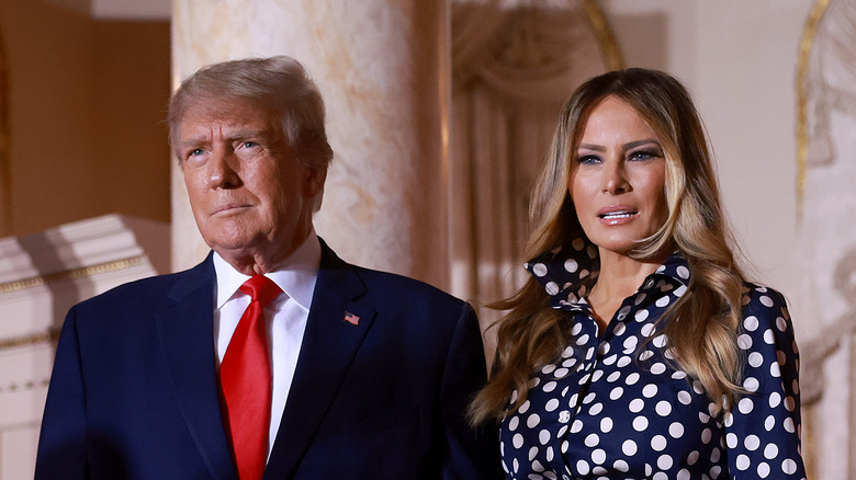 Donald and Melania Trump posing