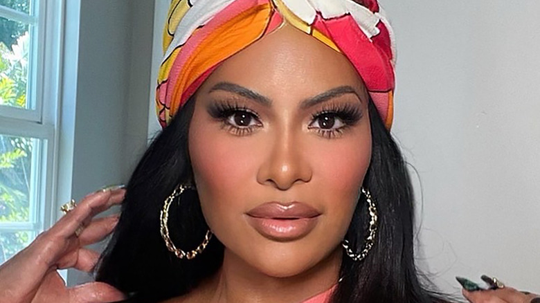 Jen Shah hoop earrings