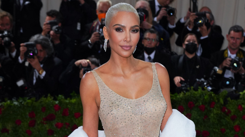 Kim Kardashian posing Met Gala