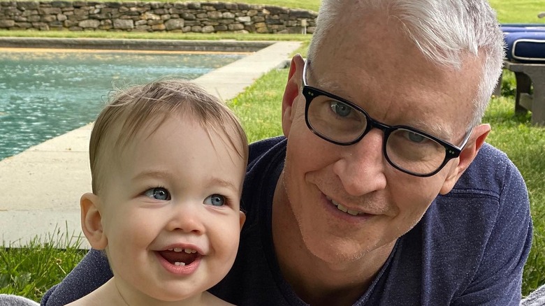 Wyatt Morgan Cooper and Anderson Cooper smiling