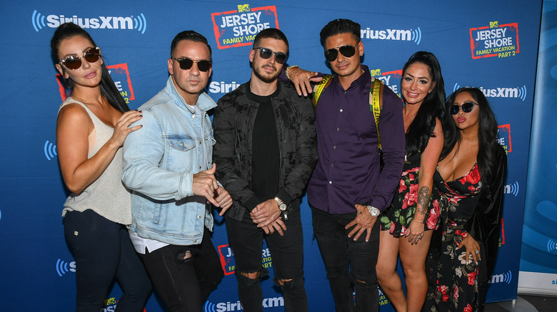 Jersey Shore cast at Sirius XM