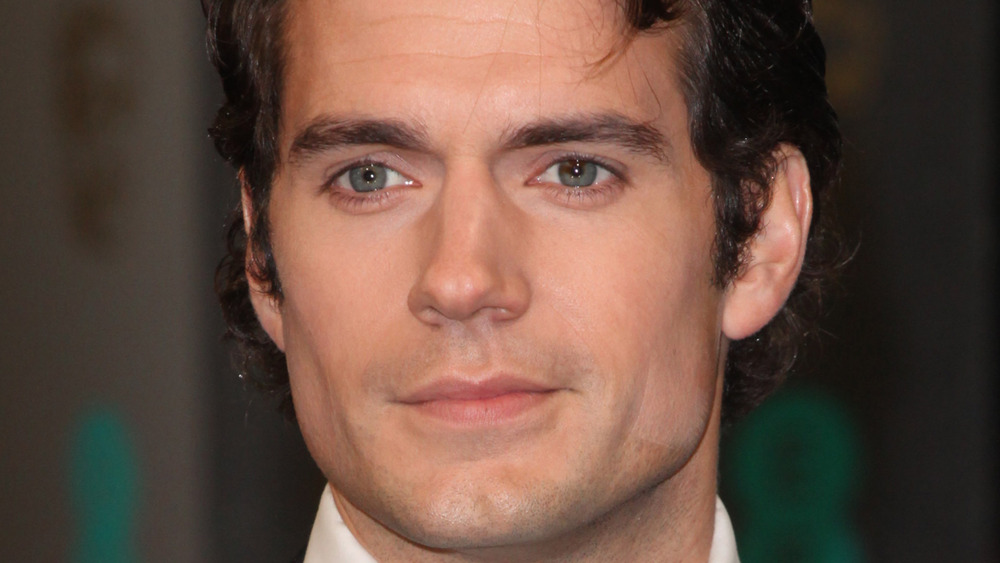 Henry Cavill staring