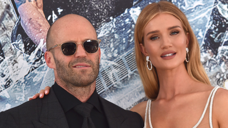 Jason Statham with fiancee