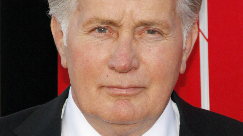 Martin Sheen looking at camera with serious expression