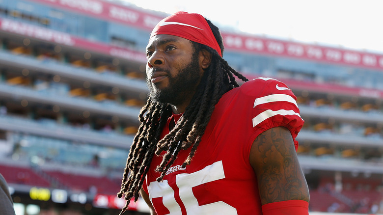 Richard Sherman on the field