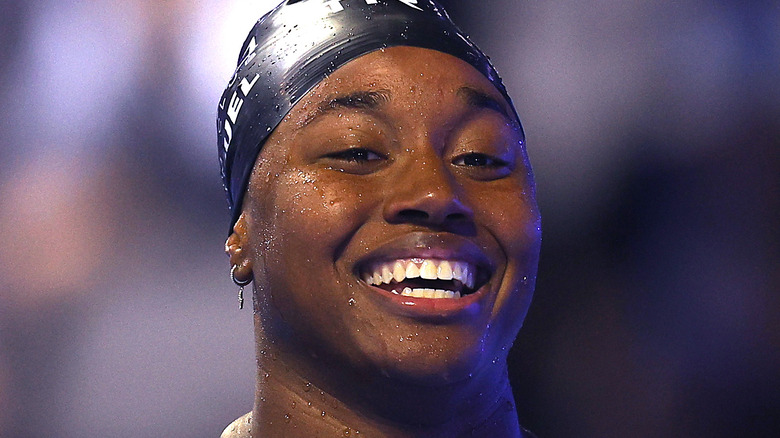 Simone Manuel smiling