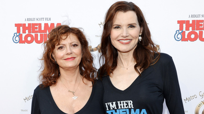 Susan Sarandon and Geena Davis at anniversary charity event for Thelma and Louise