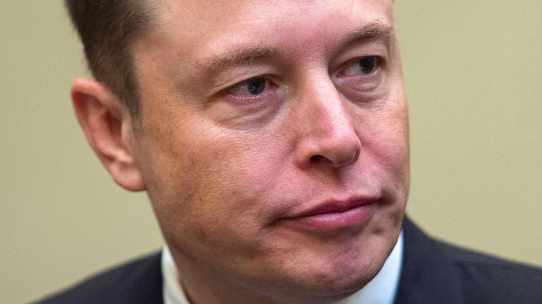 Elon Musk frowning