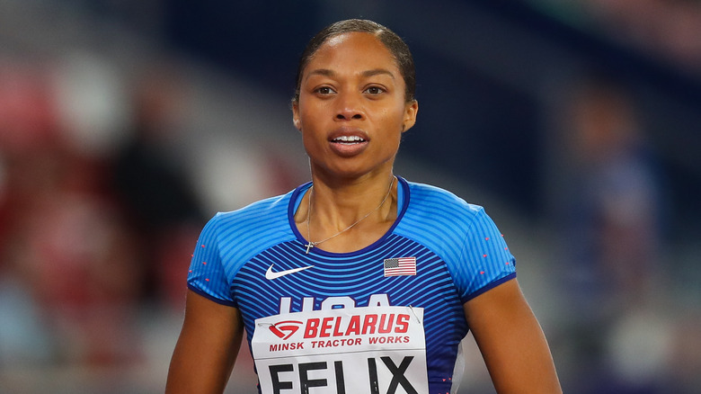 Allyson Felix races