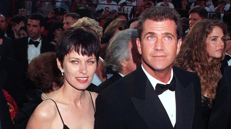 Robyn Moore and Mel Gibson candid on the red carpet