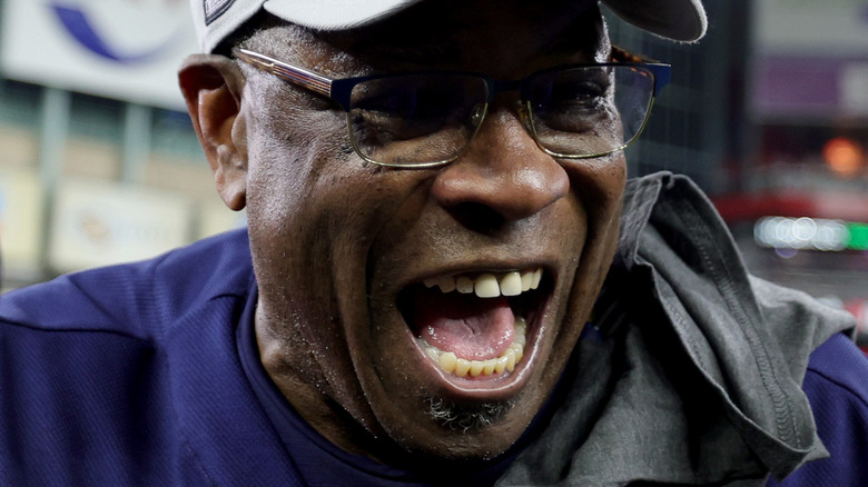 Dusty Baker celebrating World Series win